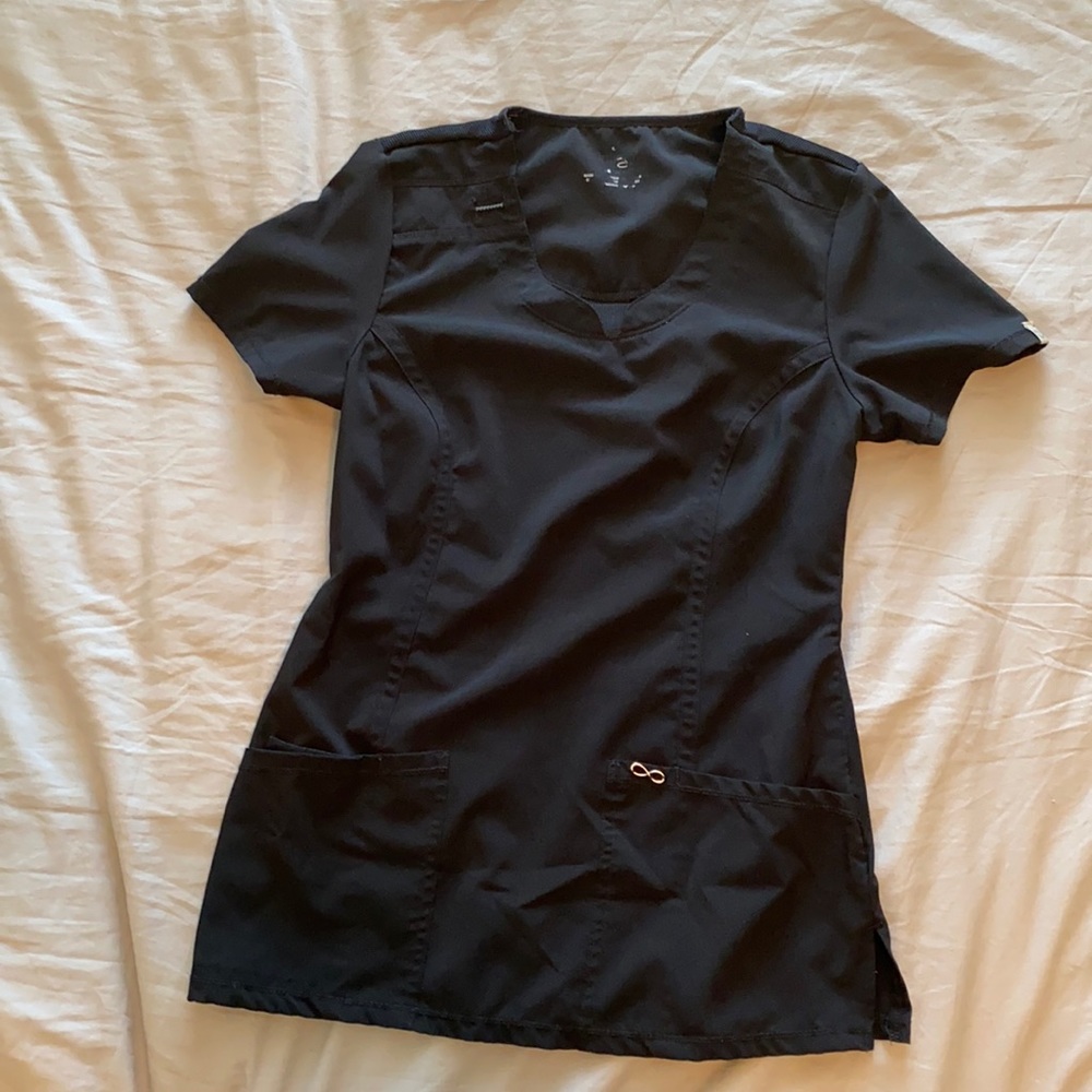 Black infinity Scrub top